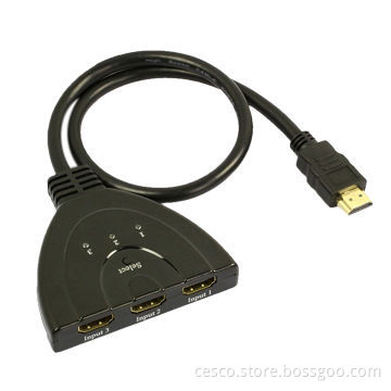 4kx2k 3x1 HDMI Switch, Box Pigtail, No Power Adapter Needed